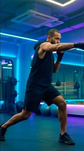 AI vs Real Boxer: Insane Shadow Boxing Workout! 🥊🔥 #boxing #boxingtraining #shadowboxing