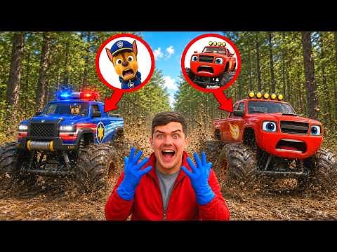 We Found PAW PATROL and BLAZE Monster Trucks Abandoned After SHOCKING Crash!