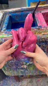 Creating a wax hand candle from scratch