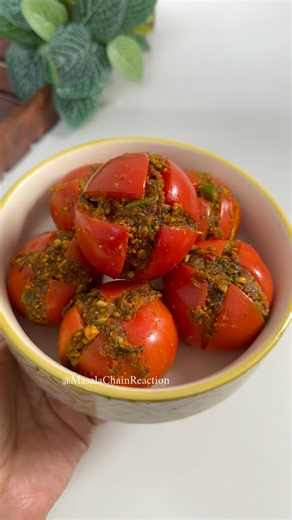 🍅 Gujarati Stuffed Tomato Recipe | Bharwa Tamatar | Stuffed Tomato Curry 🌿✨