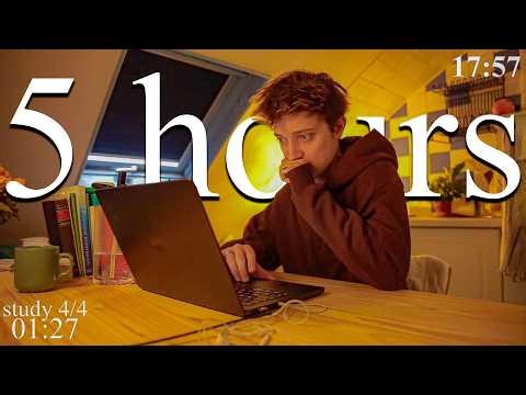 LIVE | 5-HOUR study with me in Paris 📚⛈️ rain sounds & pomodoro timer 60 & 10