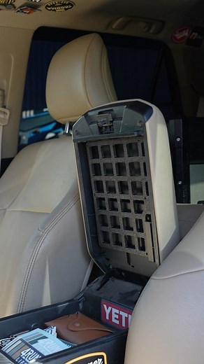Arm rest / center console Molle panels come in 7 color options and half or full size (full shown here). A really simple way to add mounting surface inside the center console. | 4Runner Lifestyle