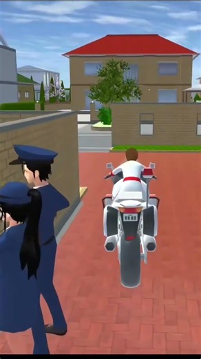 Dia mencoba mencuri sepeda polisi #sakuraschoolsimulator​​ #sakura​​ #shorts​​ #youtubeshort​