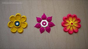 754K views · 9.7K reactions | Very Easy And Cute Rangoli Designs For Diwali #Rangoli #EasyRangoli #RangoliDesigns #DiwaliRangoli #Flowers | Awesome Rangoli | Facebook
