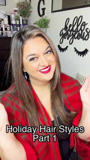 Holiday Hairstyles! Part 1 ❤️ #hair #hairstyle #hairhack #hairtutorial #easyhairstyles #holidayhair | Gina Dinko