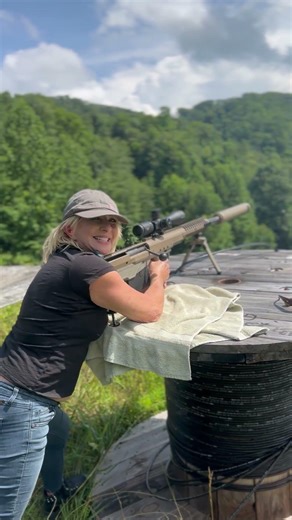 Donna shoots the Desert Tech HTI 50 cal with the Guardian Defense GDM titanium suppressor