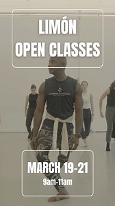 5.5K views · 216 reactions | NYC! LIMÓN OPEN CLASS ALERT! This week: March 19-21, 9-11am Sign up at LIMON.NYC/CLASS If you can’t make it this week, Open Classes will resume April 21-25, and April 28-May 2 (*9-11am) // See you there! | Limon Dance Company | Facebook