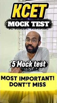KCET Mock Test | Very Important #simplifiedminds #kcet2026 #mocktest #importantquestions