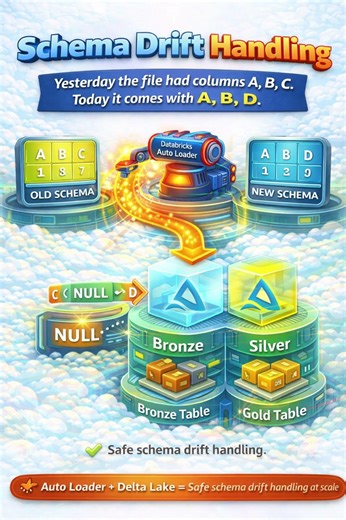 Schema Drift Handling (Interview-Ready Explanation) in Databricks.