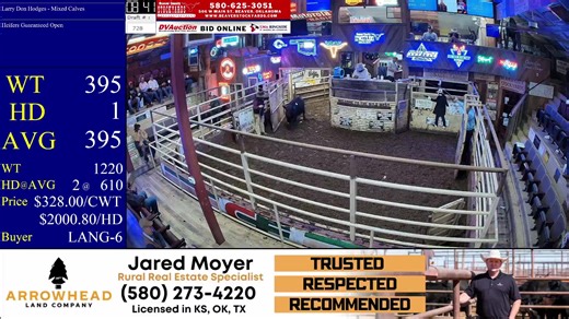 12/9/2025 - Calf & Yearling Auction Part 2 📌 Bid Online: www.dvauction.com | www.lmaauctions.com 📍 Live today from Beaver County Stockyards – Beaver, Oklahoma. Join us for the cattle auction and follow along with the action right here. For Questions: https://www.beaverstockyards.com For Advertising Info: https://www.bluestemdigital.com #CattleAuction #LivestockSale #BeaverCountyStockyards #OklahomaAg #AuctionLive #BluestemDigital | Beaver County Stockyards