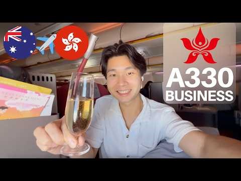 Melbourne to Hong Kong onboard HONG KONG AIRLINES A330 BUSINESS CLASS 🇦🇺✈️🇭🇰