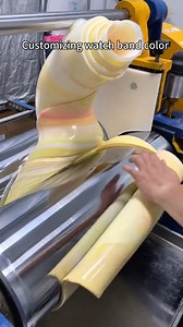 Guess what color watch strap raw materials the worker is preparing today?🤩🧐🤨#watchstrap #watchband #applewatchband #manufacturer #factory #wholesale #custom #silicone #colormixing #satisfying #fypシ | Silicon rubber