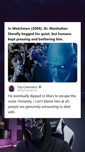 Watchmen 2009 Dr Manhattan Begged for Peace and Quiet Then Dipped to Mars