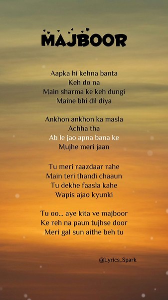 Sheheryar Rehan & Zoha Waseem - Majboor (Lyrics) #lyricssong #hindisong #majboor #trendingsong