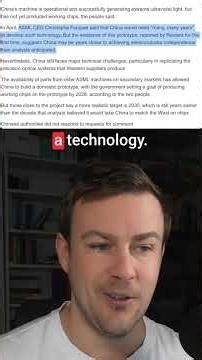 China just built a working EUV prototype machine using parts from older ASML equipment—and they're