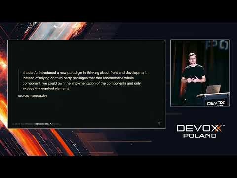 shadcn/ui: deep dive into popular component library • Karol Horosin • Devoxx Poland 2024