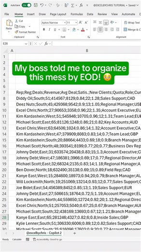 AI excel data extraction? Learn how to extract data in excel using the new copilot function #corporate #workhacks #spreadsheets #accounting #exceltutorial | LEARN MORE