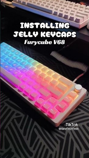 CHANGE YOUR KEYCAPS TO THIS BEAUTIFUL KEYCAPS JELLY DESIGN #mechanicalkeyboard #keycaps