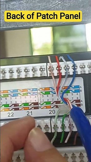 Patch Panel Back Wiring Arrangement #PatchPanel #StructuredCabling #NetworkingBasics #TechShorts