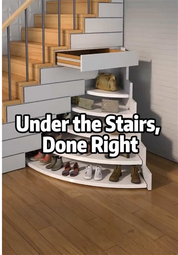 Making the most of the space under the stairs. Instead of wasting this awkward area, turn it into smart built-in storage or a functional feature that actually adds value to your home. Good design isn’t about having more space — it’s about using every inch wisely. Which setup would you choose? #UnderStairs #UnderStairStorage #SmartStorage #HomeDesign #CustomCabinetry