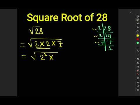 Square root of 28