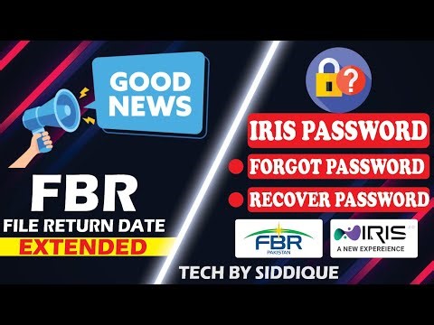 Fbr IRIS Account Password Forgot and Recover Method |Return file date extended