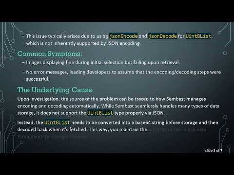 Solving the Uint8List Image Display Issue in Flutter with Sembast