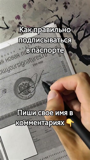 красивая подпись в паспорт