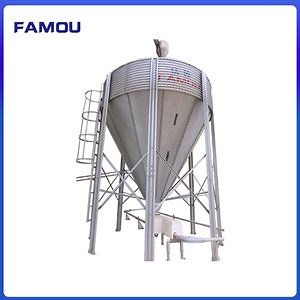 [Hot Item] Poultry/Rabbit/Swine Feed Storage Bin Corrugated Hopper Bottom Steel Silo with Automatic Feeding 1834mm Diameter 1 Layer Ring Sheet