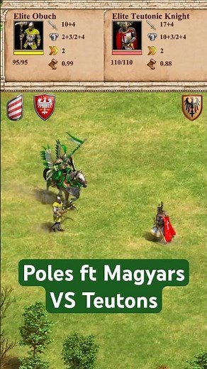 Magyar Huszar (ft. Obuch) vs Teutonic Knight | Magyars (ft. Poles) vs Teutons | AoE2 #shorts