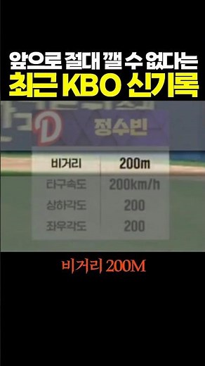 앞으로 절대 깰 수 없다는 최근 KBO '신기록‘.. 대박 ㅋㅋㅋ