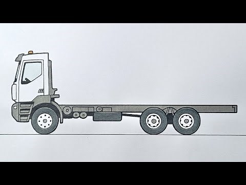 How to Draw a Rigid Truck | Step-by-step