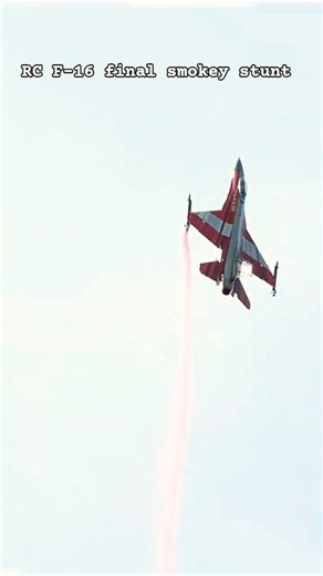 RC F-16 final smokey stunt vertical rolls #shorts