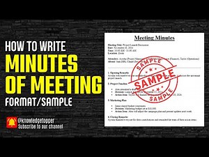 Minutes of Meeting | Minutes of Meeting Format | Meeting Minutes