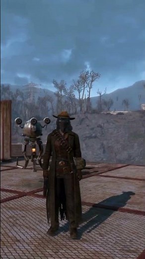 "Become a Bounty Hunter" Fallout 4 AE: Bounty Hunter Armor Idle Cam #shorts #fallout #gaming