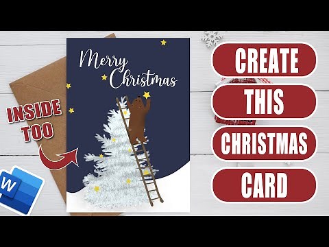 Create this Christmas Card in word | Easily