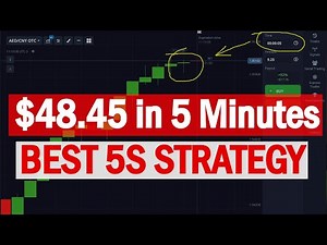 Easy & Profitable 5 Second Binary Options Strategy | 48$ In 5 Minutes