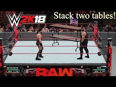 WWE 2K18 - How to stack two tables | Tutorial