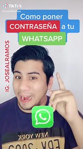 3.2M views · 159K reactions | Cómo ponerle contraseña a tu WhatsApp. Evita que vean tus mensajes. Síguelo en tiktok: @josealramos | Hipervisual | Facebook
