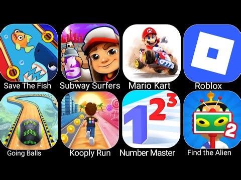 Roblox,Survival Stor,Roblox,Save The Fish,Roblox,Going Balls,Kooply Run,Number Master,Find the Alien