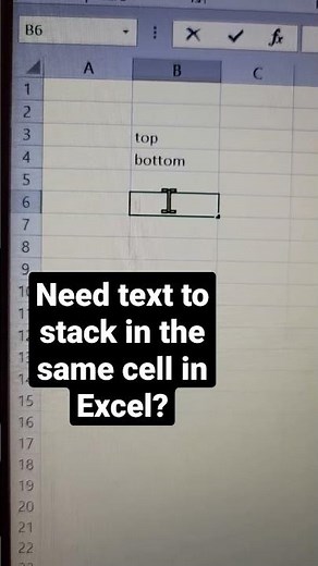 Stacked Text in Same Cell Excel | Tutorial #3 #excel