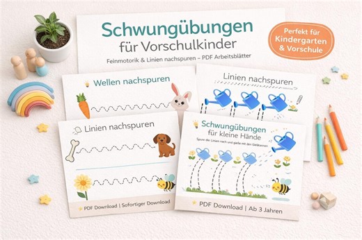 Preschool Worksheets, Handwriting Practice (PDF Learning Material), Preschool Handwriting Practice, Early Childhood Education, Ages 3, 4, 5, 6 - Etsy