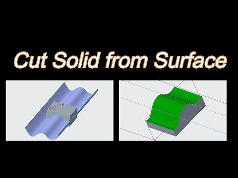 How to Cut Solid from Surface | Cut Solid from Surface in Creo | How to cut Solid from Surface