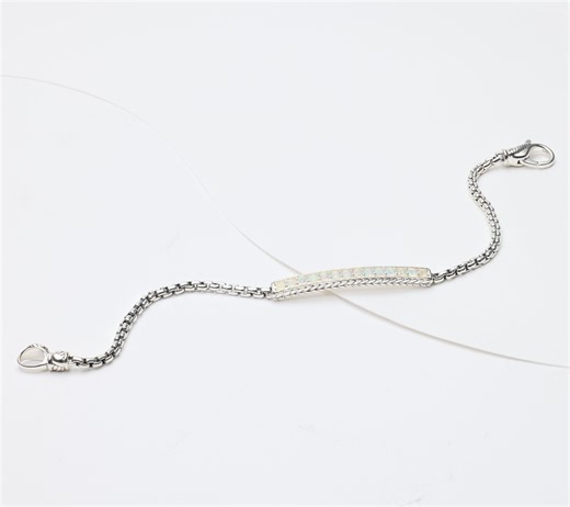 JAI Sterling Silver Exotic Gemstone 2.7mm Box Chain Bracelet - QVC.com