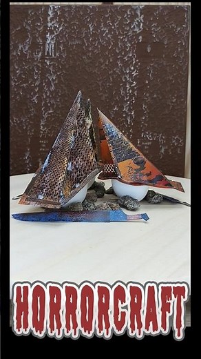 Gothic Gamer Desk Decor – Printable Pyramid Helmet Egg Holder | Dark RPG Setup DIY