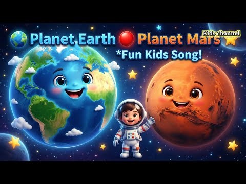 The Planet Earth & The Planet Mars | Kids Space Song 🌍🔴 | Learn Planets in English