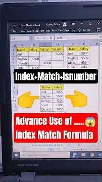 Advance Use of Index Match Formula | Index Match Isnumber Formula Combination #excel #excelshorts