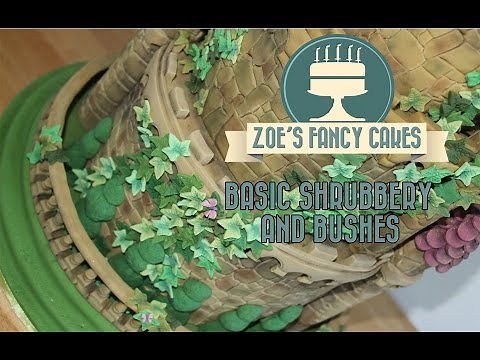 How to make shrubbery and bushes from icing for cakes How To Tutorial Zoes Fancy Cakes