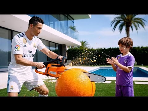 Ronaldo’s Son vs Messi’s Son: Orange🍊 vs Watermelon🍉 Battle For Win