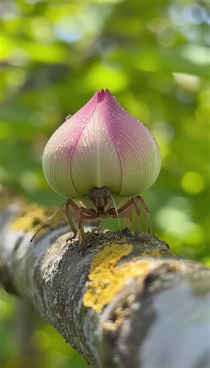 Field Notes: June 14, 2025 Location: Bois de Vincennes, Paris, France Encounter Summary: The midday sun was filtering through the canopy, dappling the lichen-crusted branches of an old oak near the lake. My attention was drawn to a solitary, perfectionist splash of pink perched precariously on the bark—an anomaly, as no rosebushes grew in the immediate vicinity. This was the Calyx volaticus, known affectionately by local botanists as the "Petal-Wing." At rest, its elytra form a tight, seamless b